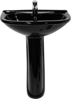 Раковина Оскольская керамика Престиж 63 с пьедесталом, черная